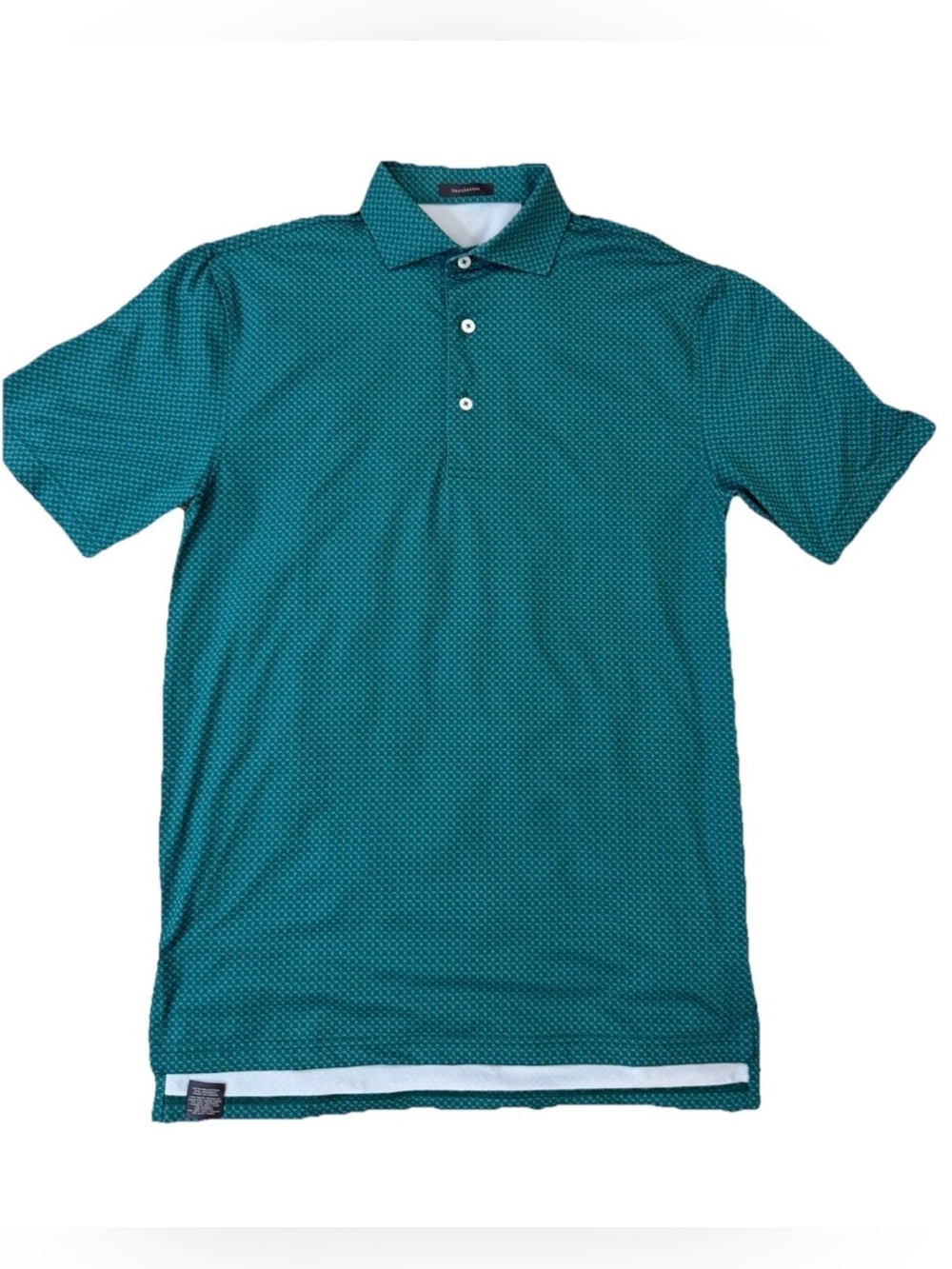 Turtleson Men’s Performance Golf Polo Shirt Small Green Geometric ⛳️